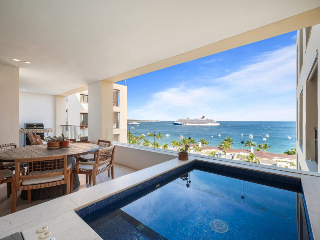 Los Cabos Hacienda Csl Residence 7-401 is a spacious 3-bedroom lock-off with a thoughtfully planned layout, located within the coveted 1 Homes Cabo, on the fourth floor of Building Seven, offering direct ocean – 1 Homes Cabo, Cabo San Lucas, BS