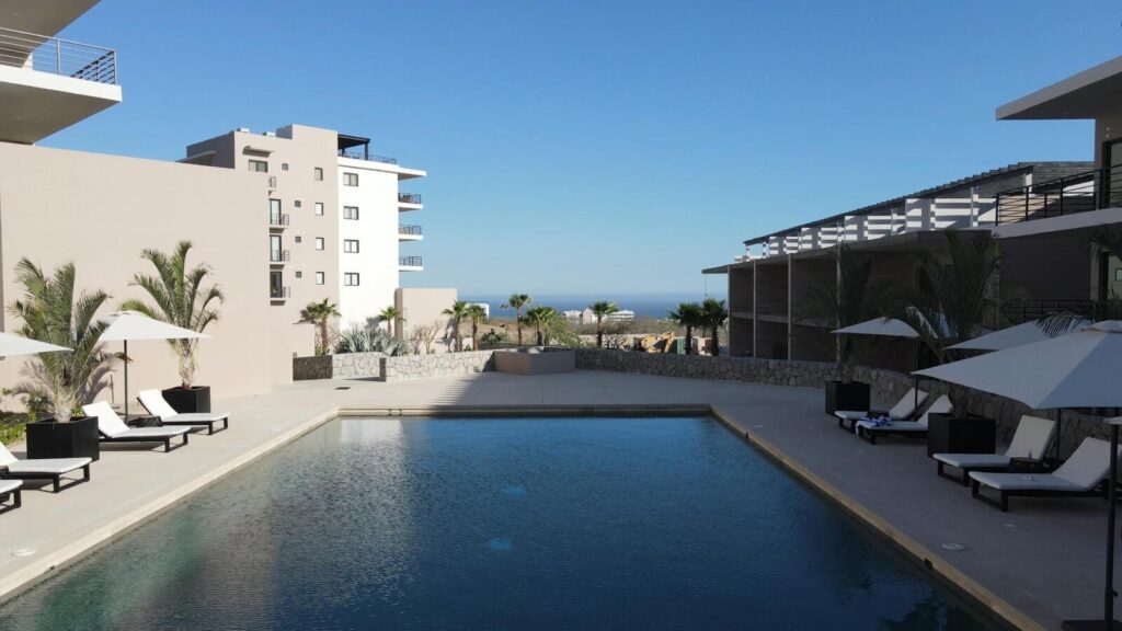 Los Cabos Tramonti Paradiso Pre-construction 2BD/2.5BA condo on the 2nd floor in Tramonti Paradiso, El Tezal. Features partial ocean – 2 BED Tower G Salomon de la Cruz, Cabo Corridor, BS