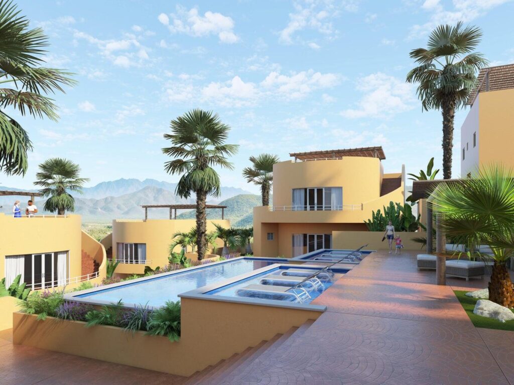 Los Cabos Cerritos Sunrise EnglishPerched within a boutique hillside community just a short walk to the world-famous Cerritos Surf Beach, this spacious two-bedroom, two-bath condo offers a Sleek Elegant Design that blends comfort, style, and the relaxed Baja lifestyle. The open-concept layout flows seamlessly from the modern kitchen and living area to a private outdoor terrace—perfect for morning coffee or evening gatherings. Both bedrooms are generously sized, with the primary suite featuring a private en-suite bath and serene ambiance. Located in one of Cerritos' most desirable neighborhoods, this home provides easy access to the surf, local restaurants, and the community's refreshing pool, offering a peaceful escape with every modern convenience just minutes from the beach. – Calle de La Laguna, Cabo San Lucas, BS