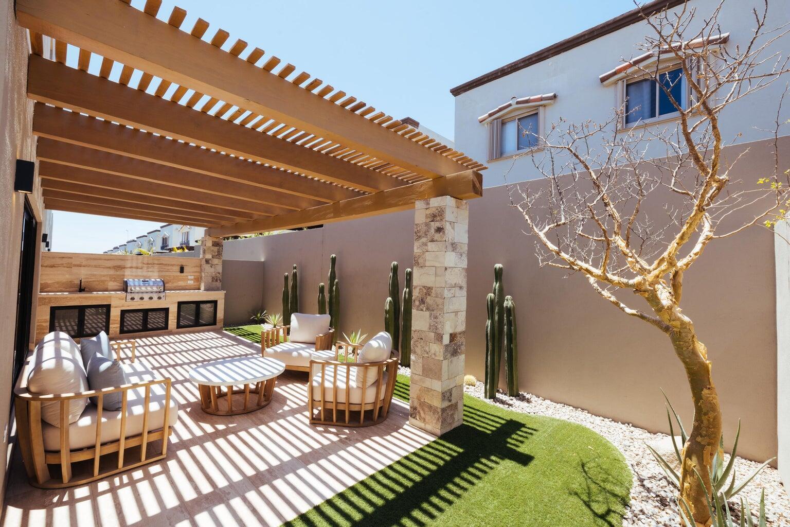 Los Cabos Blue Moon Located in the prestigious gated community of Pedregal, Villa De La Luz offers timeless Mexican Hacienda architecture combined with spacious living and exceptional comfort.This beautifully designed residence features expansive indoor and outdoor areas, ideal for both full-time living and entertaining. Bright interiors flow seamlessly to generous terraces, creating the perfect setting to enjoy Cabo's lifestyle.The home offers 6 en-suite bedrooms, a fully equipped kitchen, and thoughtfully designed living spaces. Outdoor amenities include a private swimming pool, jacuzzi, and BBQ area, providing an ideal environment for relaxation and gatherings.Include a two-car garage, ample storage, and access to Pedregal's exclusive amenities, including 24/7 security, beach and green areas. for sale