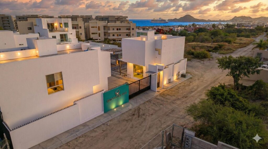 Los Cabos The Canyon Entre Piedras Welcome to The Canyon, San José del Cabo's only fully accessible master-planned community. This enclave of 39 Artigas-designed 4-bedroom homes offers three layout options, central air, four full baths, two-car carport, rooftop terrace with ocean – Casa Quintas del Mar #1, Cabo Corridor, Cabo Corridor, BS