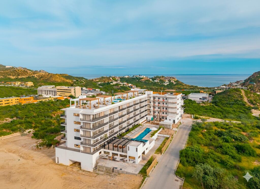 Los Cabos Monteluna Experience the pinnacle of luxurious coastal living in this spacious condo featuring 3 bedrooms and 3.5 bathrooms. Bathed in natural light, the stylish interior boasts modern decor and light colors, with elegant quartz countertops in the kitchen. Eco-friendly features include solar panels for common areas, a recycling program, and trash chutes with garbage separators on each floor. Advanced filtration systems ensure drinkable water, and A/C filters provide cleaner air throughout the residences. Enjoy breathtaking ocean – Colorado Hills #305B, San Jose Corridor, San Jose Corridor, BS