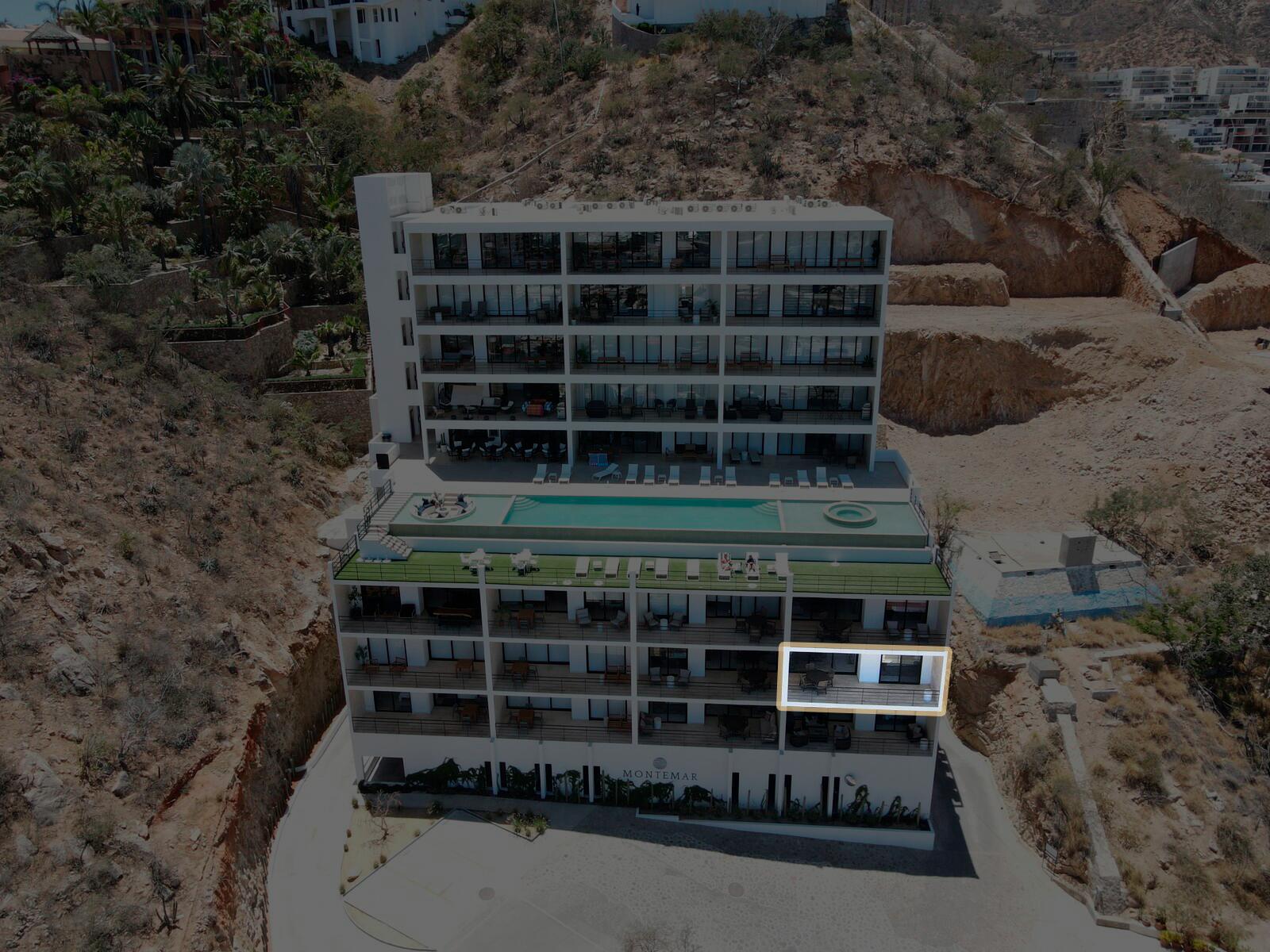 Los Cabos Vista Vela Iii Modern and elegant condo located in the exclusive Vista Vela 3 development, in the El Tezal area of Cabo San Lucas. This 2 bedroom, 2 bathroom unit offers a contemporary lifestyle, with spacious interiors, high quality finishes, and a private terrace perfect for enjoying the tranquility and common areas.The kitchen is fully equipped with stainless steel appliances, granite countertops, and an open design that connects to the living room and dining room, creating an ideal environment for socializing.The master bedroom has a full bathroom and a large closet; the second bedroom can function as a guest room or workspace.Just minutes from the marina, beaches, supermarkets, and restaurants, this property combines residential tranquility with the convenience of being close to everything. for sale