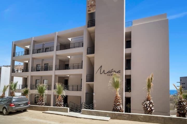 Los Cabos Cangrejos Penthouse-style 3BR/2BA condo located in Palmitos Residential, Cabo San Lucas. This top-floor unit features a private oversize rooftop terrace with spectacular sunset – Mavila Towers, 3 beds condo, Pacific, Pacific, BS