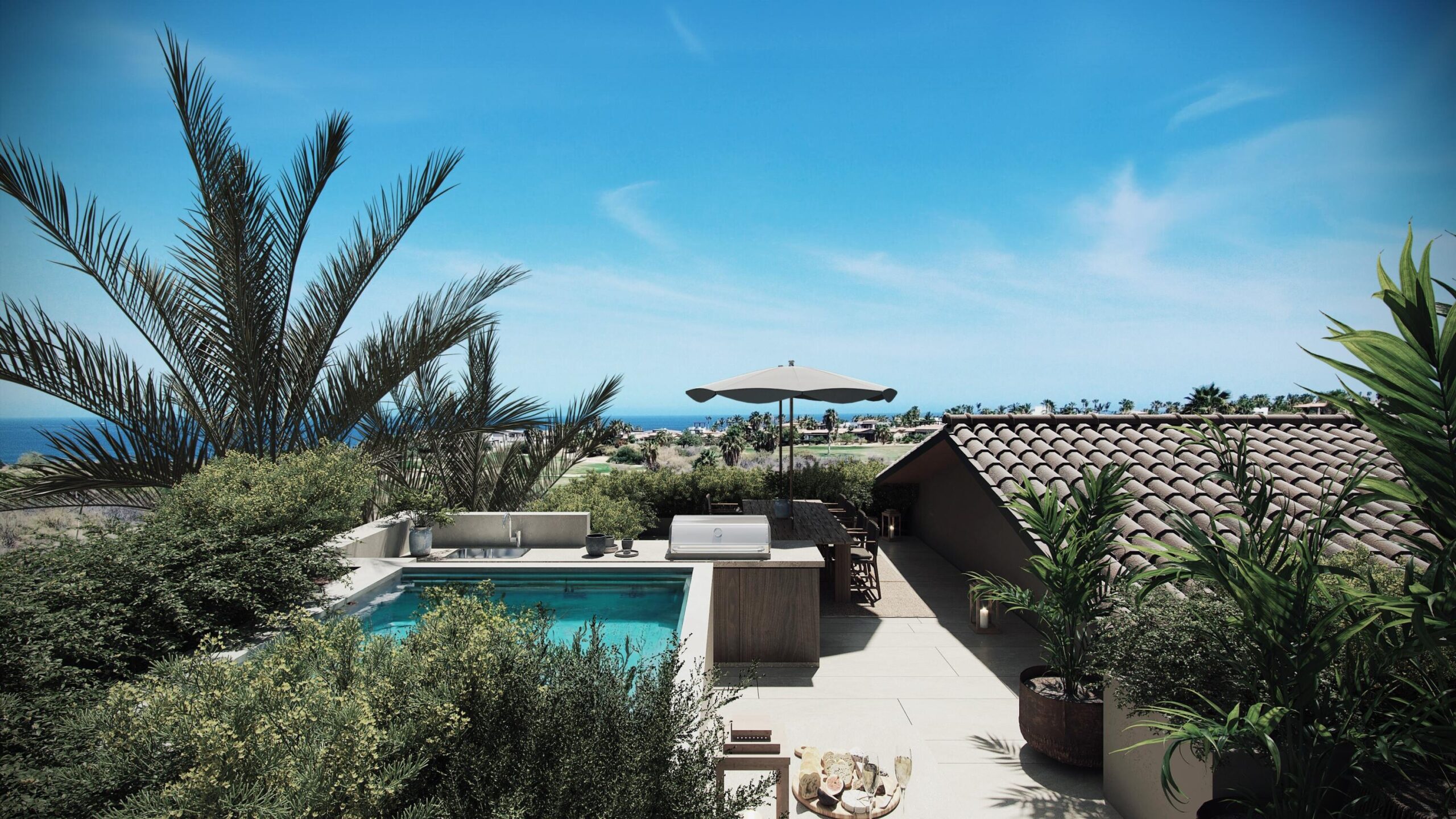 Los Cabos El Tezal E;General Unit 104 at Torre Catalina, an elegant condominium in the desirable El Tezal area of Cabo San Lucas. This thoughtfully laid-out residence provides 134.70 m² of interior air-conditioned area and an additional 20 m² private terrace, ideal for alfresco dining, morning coffee, or evening sunsets.The open living area flows to the terrace, creating seamless indoor/outdoor living. The kitchen is designed for both daily use and entertaining; bedrooms are generously sized and benefit from natural light and privacy. Practical features include assigned parking, secure building access, and in-unit storage. Location is convenient to Cabo's shops, dining and beaches. for sale