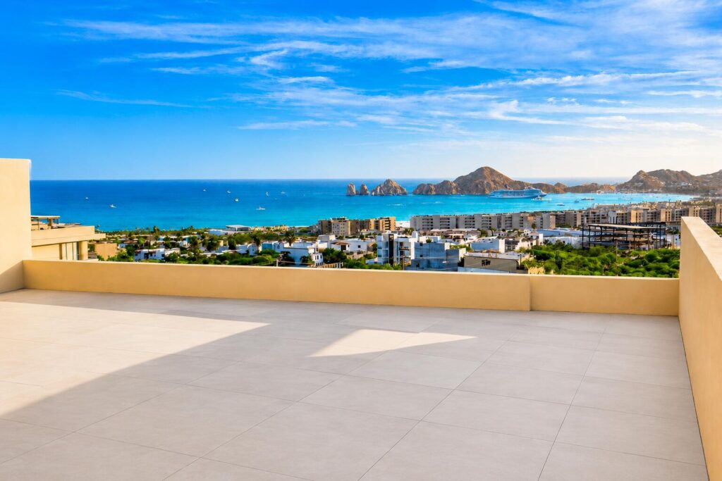 Los Cabos The Arc The ''ARC'' RESIDENCES...CITYSCAPE are nestled in a privileged location at the top of El Tezal, coupled with it's architectural placement of the 3 ''Wines of the Baja'' inspired Towers - Nebbiolo, Syrah & Merlot, will enable 60 beautifully designed Condominiums to enjoy panoramic Ocean and Arch – PENTHOUSE SALOMON DE LA CRUZ, Cabo Corridor, BS