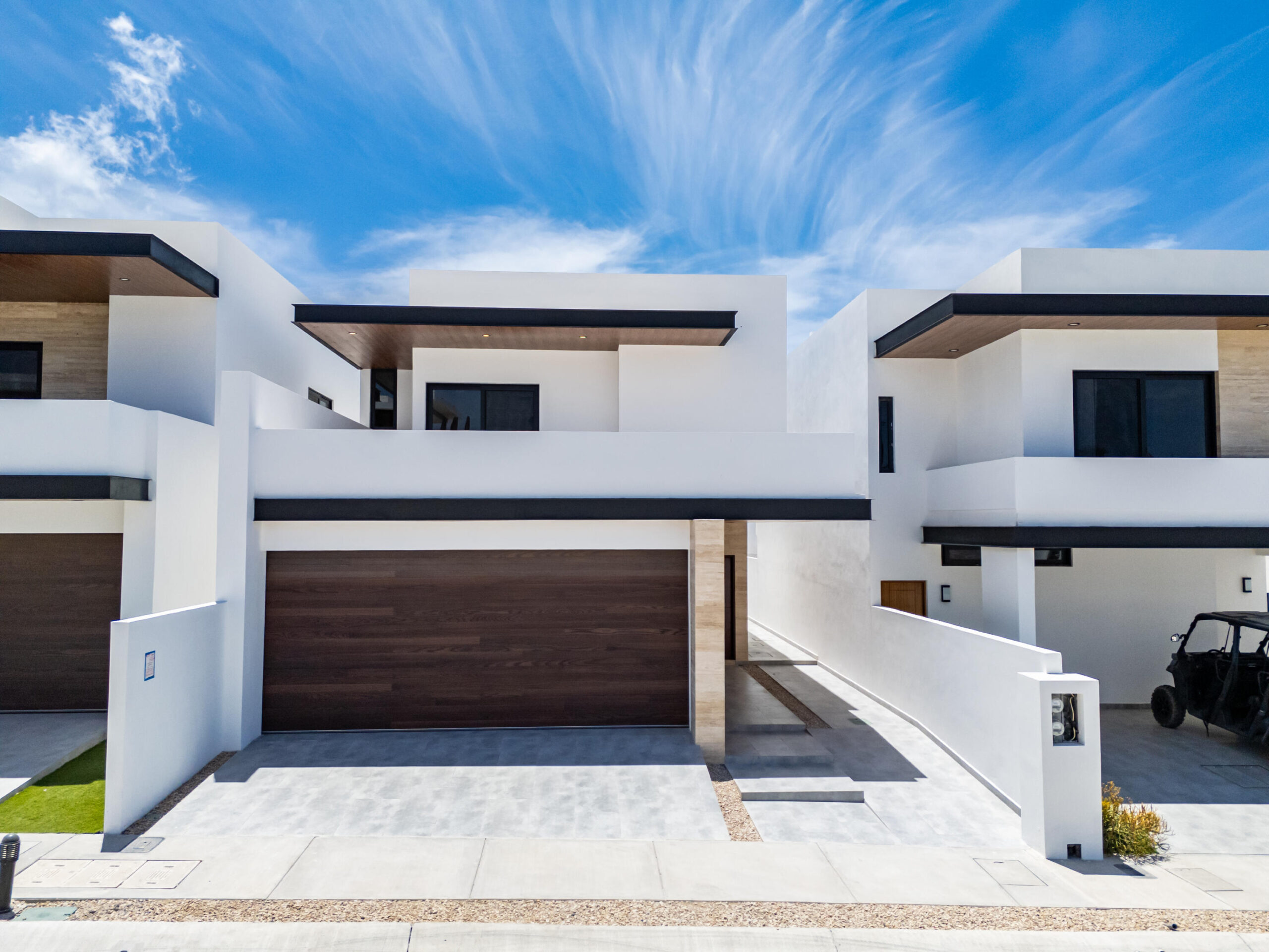 Los Cabos El Posito We are excited to introduce Casa Elisabeth, an amazing, newly constructed custom home in the private El Posito area of Todos Santos. Located just three rows back from the beach, this three-bedroom, three-full and two-half bathroom residence offers every amenity desired for a tropical paradise. The downstairs features an open-concept living room, dining room, and a fully stocked kitchen with brand-new appliances, including a dishwasher. The main floor also includes a laundry room and an outdoor water feature with a professionally designed rock wall. The principal bedroom downstairs offers a unique indoor/outdoor bathroom with two showers and an outdoor bathtub.Each of the three bedrooms includes an en-suite bathroom with double vanities. The upstairs bedroom features its own private furnished terrace and access to one of four large patios, complete with a bar area and outdoor furniture perfect for enjoying ocean sunsets. Additionally, a shaded third-floor observation deck provides panoramic ocean and mountain for sale