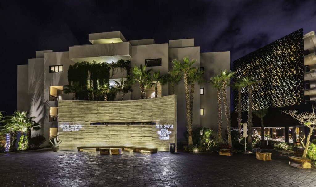 Los Cabos The Cape Residences Residence 622 at The Cape, a Thompson Hotel -- one of just 32 full-ownership condominiums perched above Monuments Beach. Step from valet directly to your front door, no elevator required. Inside, an open floor plan connects a Smeg-appointed kitchen, living area, and terrace with unobstructed – The Cape Residences 622, Cabo Corridor, Cabo Corridor, BS